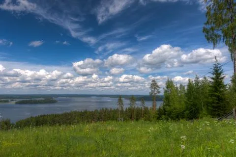 View from a hill top Stock Photos