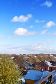 View from hill on trakai Stock Photos