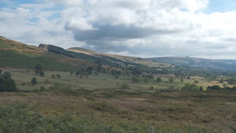 A View of the hills and fields. England. Stock Footage 93615830