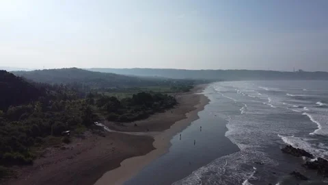 View of the hills around the beach Stock Footage 244856828
