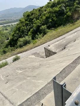 The View from a Hillside Overlooking a Valley Stock Photos