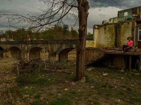 The view of the the historic bridge Stock-Fotos