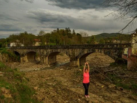 The view of the the historic bridge Stock Photos
