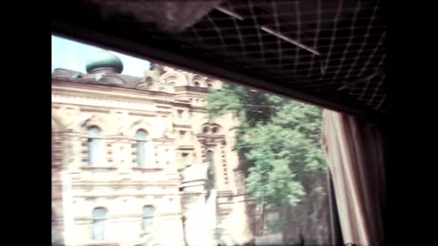 View of Historic Building from Bus Video stock 278350585