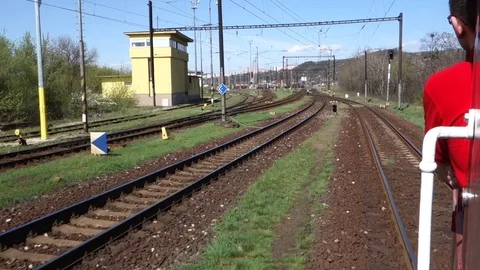 View from the historic train Stock Footage 107663175