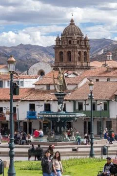 View of the historical central square of Cusco, Peru Stock-Fotos