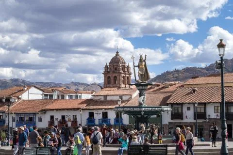 View of the historical central square of Cusco, Peru Stock-Fotos