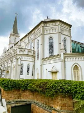A view of historical complex of a former catholic monastery Chijmes, Singapore Foto stock