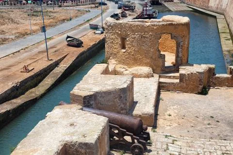 View of the historical fortification of El Jadida (Mazagan). This town is a.. Stock Photos