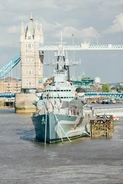 View of HMS Belfast Stock Photos