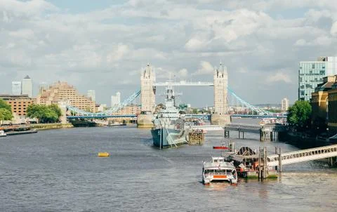 View of HMS Belfast Stock Photos