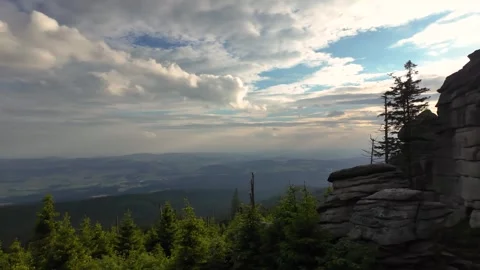 View from Hochstein Summit on Dreisessel Stock Footage 337395323