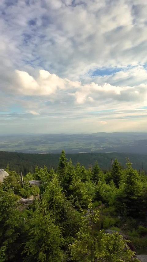 View from Hochstein Summit on Dreisessel Stock Footage 337395329