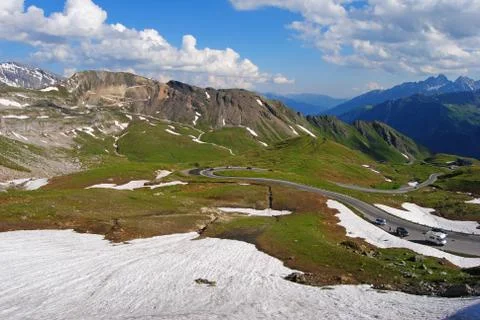 View from Hochtor in Austrian Alps. Stock Photos
