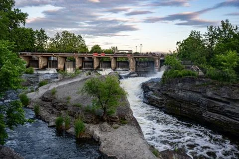 View of Hog's Back Dam in Ottawa. Ottawa, Canada - June 24, 2026. Stock Photos