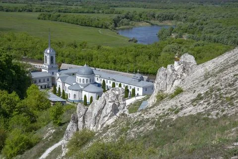 View of the Holy Dormition Monastery, Divnogorye, Voronezh region, Russia Stock Photos