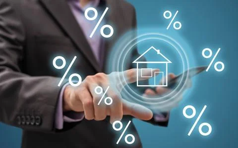 View of a Home button of a technology interface surrounded by application - 写真素材