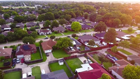 A View of homes from a Drone Eye Stock Footage 229226847