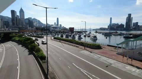 View of Hong Kong harbour Stock Footage 168620122