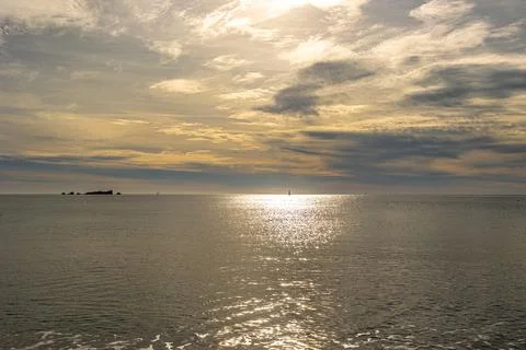 View of the horizon on a beach Stock-Fotos