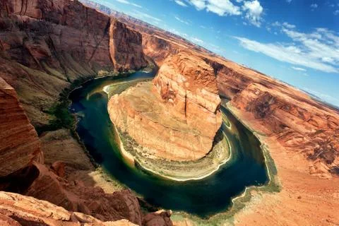 View of horseshoe bend Stock Photos