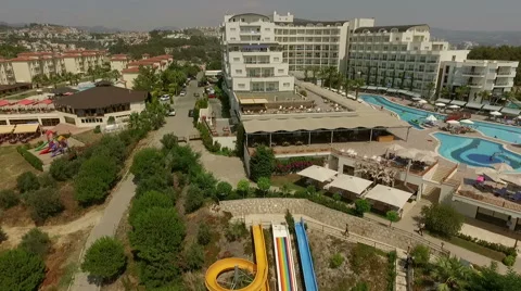 View of hotel Amara Sealight Resort in Kusadasi,Turkey's Aegean coast Stock Footage 68728076
