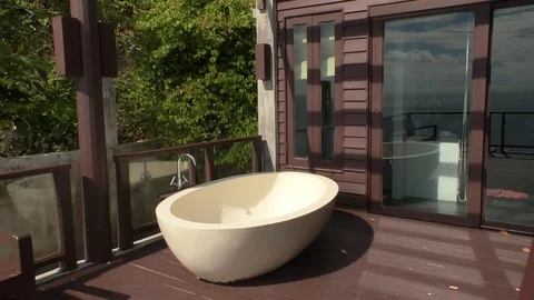 View of the hotel on the beach Stock-Footage 112522489