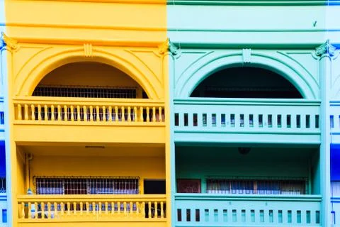 A view of hotel facade Stock Photos