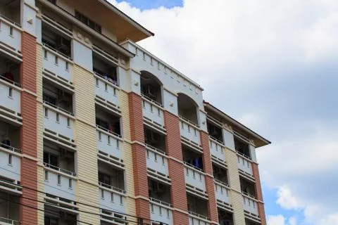A view of hotel facade Stock Photos