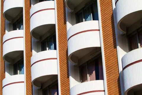 A view of hotel facade Foto stock
