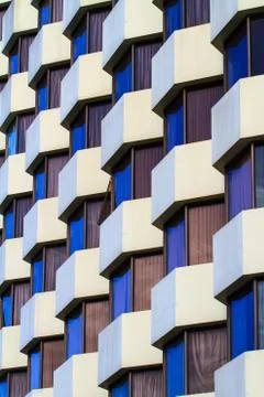 A view of hotel facade Stock Photos
