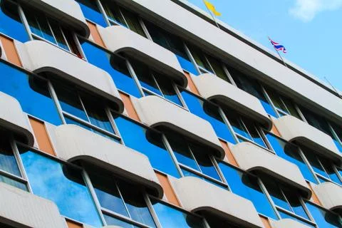 A view of hotel facade Stock Photos