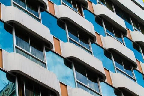 A view of hotel facade Stock Photos