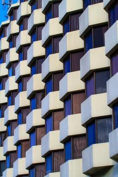 A view of hotel facade Stock Photos
