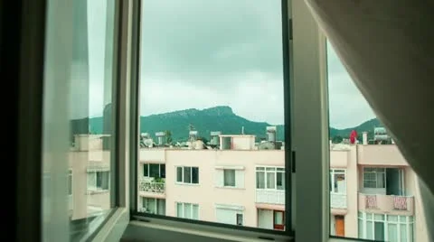 View from the hotel window Stock Footage 12390481