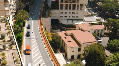 View of the hotels on the Cote d'Azur from the bottom up. Stock Footage 113353148