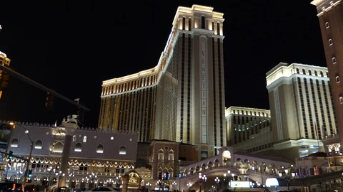 View from the hotels in Vegas Stock Footage 101826012