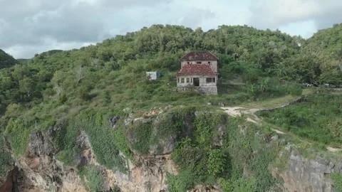 The view of house in edge of the cliff Stock Footage 148325750