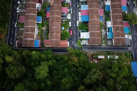 View of house pattern residential area in malaysia Stock Photos