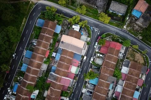 View of house pattern residential area in malaysia Foto stock