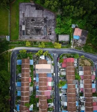 View of house pattern residential area in malaysia Foto stock
