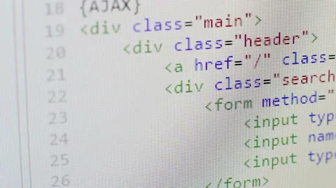 View HTML code Stock Footage 61461852