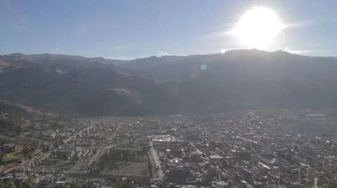 View of Huaraz, Peru Stock Footage 62388476