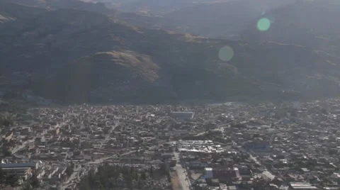 View of Huaraz, Peru Stock Footage 62388479
