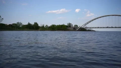 View of the Humber River in Summer Stock Footage 133849782