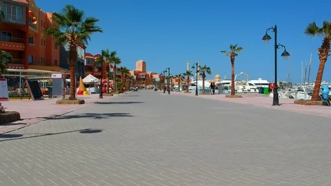View at Hurghada Egypt from the air 库存影片 87186428