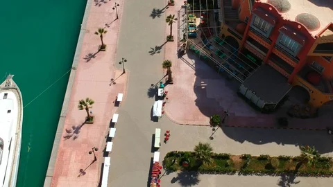 View at Hurghada Egypt from the air 库存影片 87186763