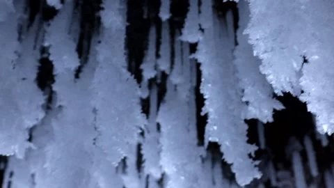 View of ice formations in a cave at Lake Baikal, Russia. Stock-Footage 343672941