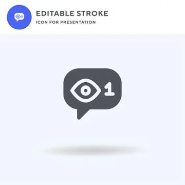 View icon vector, filled flat sign, solid pictogram isolated on white, logo i Illustrazione stock