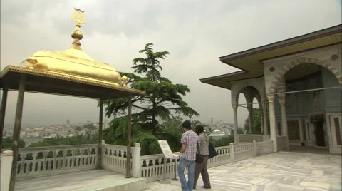 View of Iftariye pavilions Stock Footage 42955433